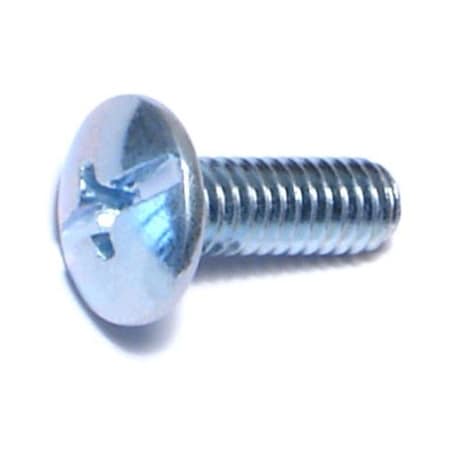 #8-32 X 1/2 In Combination Phillips/Slotted Truss Machine Screw, Zinc Plated Steel, 100 PK